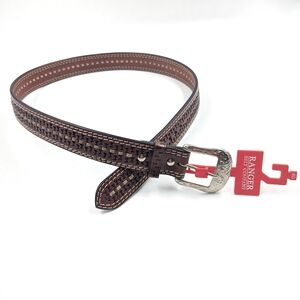 RANGER Hand Tooled Leather Belt Sz 40